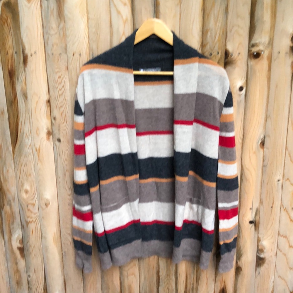 InCashmere Multicolor Striped Cardigan